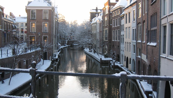 Utrecht winter stad